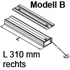 Bremsklappenhalter mit Seilzug, Ausführung rechts Modell B lichte Korpustiefe min. 310 mm, rechts