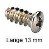 Senkkopfschraube Ø 7.5 mm - L13 mm Kreuzschlitz 13/6,3 mm