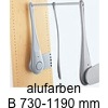 Garderobenlift Only Tragkraft 12kg - B 730-1190 mm 730-1190 mm | alufarben