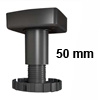 Sockelverstellfuß Set Korrekt 50, schwarz Ø 78 mm Sockelf. Gleiter Kst. schw. H 50-60 mm / 78