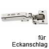 Spezialscharnier für breite Holztüren, Eckanschlag Topfscharn. Eck 95° - TB bis 900 mm