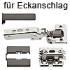 Spezialscharnier für breite Holztüren, Eckanschlag Topfscharn. + MPL/Kappen - eck 95°, TB bis 900 mm