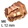 Spreizmuffe Messing M6 8 x 12 mm Spreizm. Ms. bl. M6 B=8/12 mm