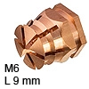 Spreizmuffe Messing M6 8 x 9 mm Spreizm. Ms. bl. M6 B=8/9 mm