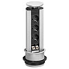 Evoline Port DATA Steckdosenleiste versenkbar silber