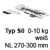 T60B3030 TIP-ON BLUMOTION Einheit, Typ S0 Set TipOn Blumotion bis 10 kg / NL 270-349 mm, W