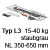 T60B3530 TIP-ON BLUMOTION Einheit, Typ L3 Set TipOn Blumotion 15-40 kg / NL 350-600 mm, R737