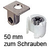 Tab 18 Verbinder mit Verriegelung, ab 50 mm Dicke zum Schrauben Tablarverriegelung Tab 18 Schraub. vernickelt 50 mm