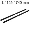 Traverse teleskopierbar, L 1125-1740 mm Traverse schwarz / 1125-1740
