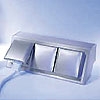 Thebo 3900 B ST/3 Steckdose mit Klappdeckel ST 3900 B ST/3 Leon 3 Edelst.