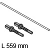 TIP-ON BLUMOTION Synchro-Set, L 559 mm T60.1125W Rundwelle + Adapter 559 mm