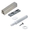 TIP-ON 956.1004 Set für Tür kurz + Platte, weiß / nickel Tip On Tür 10x50 + Adapterpl. 20/17, SW/NI-L