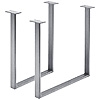 Tisch- / Bankgestell / Möbelkufe, Profil 60x20 mm Edelstahl