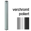 Tischbeine, Stahl verchromt poliert - Querschnitt 60 x 60 mm - H 710 mm verchromt poliert