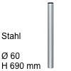 Tischsäule, Stahl alufarben - Ø 60 mm - H 690 mm Tischsäule, Stahl alufarben - Ø 60 mm - H 690 mm