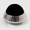 Edelstahl Tür Minidämpfer poliert / Gummi schwarz Wandpuffer Edelst. pol./schw. Ø 20x10 mm inkl. Klebepad + Schraube/Dübel