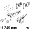 Vionaro Frontanbindung Höhe 249 mm, snow white Vion. Zubehör-Set Front - Schraub., H249 - weiß