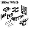 Vionaro Zubehör-Set Innenblende H89/185 snow white