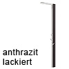Hakengarderobe Stahl verchromt poliert / Buche anthrazit lackiert Gard. St. / Bu anthr. 1200 x 385 mm