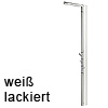 Hakengarderobe Stahl verchromt poliert / Buche weiß lackiert Gard. St. / Bu weiß 1200 x 385 mm