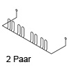 Schuhhalter für 2/3 Paar Schuhe Halter 420x160x10 mm - für 2 Paar Schuhe