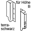 Z30D000SL Holzrückwandhalter-Set B terraschwarz RW-Halter Holz - H 119 mm TS