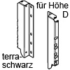 Z30D000SL Holzrückwandhalter-Set D terraschwarz RW-Halter Holz - H 183 mm TS