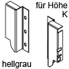 Z30K000S Rückwandhalter-Set K hellgrau RW-Halter Holz - H 100 mm R906