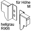 Z30M000S.04 Rückwandhalter-Set M hellgrau RW-Halter Holz - H 68 mm R906