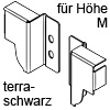 Z30M000S.04 Holzrückwandhalter-Set M, terraschwarz RW-Halter Holz - H 68 mm TS