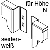 Z30N000S.04 Rückwandhalter N seidenweiss RW-Halter Holz - H 53 mm SW