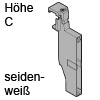 Z40C0002Z antaro Querteileraufnahme, seidenweiß Orgaline antaro Quert.Aufnahme (Stück) Höhe C, SW
