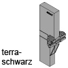 Z40L0002 ORGA-LINE Querteileraufnahme, terraschwarz QuerteQuert.Aufnahme (Stück) intivo / antaro, schwarz