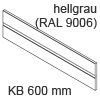 Z40L477A ORGA-LINE Querteiler L 477 mm hellgrau Orga Alu-Querteiler ablängbar bis KB 600 mm,  R906