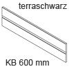 Z40L477A ORGA-LINE Querteiler L 477 mm terraschwarz Orga Alu-Querteiler ablängbar bis KB 600 mm,  TS
