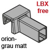 ZC7U11E0 AMBIA-LINE Querrelinghalter LBX free, oriongrau Ambia Aufnahme f. Glas / Querrel. H 23.5 mm, OG-M