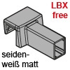 ZC7U11E0 AMBIA-LINE Querrelinghalter LBX free, seidenweiß Ambia Aufnahme f. Glas / Querrel. H 23.5 mm, SW-M