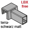 ZC7U11E0 AMBIA-LINE Querrelinghalter LBX free, terraschwarz Ambia Aufnahme f. Glas / Querrel. H 23.5 mm, TS-M