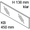 ZE7W332G hohes Glaselement klar KB 450 mm LBX pure/free Klarglas H 138 / L 332 mm
