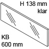 ZE7W482G hohes Glaselement klar KB 600 mm LBX pure/free Klarglas H 138 / L 482 mm