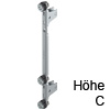 ZF7C70T2 LEGRABOX Frontbefestigung EXPANDO T, Höhe C LBX Fronthalter Exp. T, C
