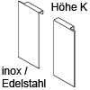 ZI7.0KI0 Vorderstück-Set für Innenauszug K, inox Fronthalter (li/re) LBX Innenschub K, IN