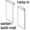 ZI7.0KS0 Vorderstück-Set für Innenauszug K, seidenweiß Fronthalter (li/re) LBX Innenschub K, SW