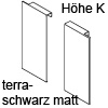 ZI7.0KS0 Vorderstück-Set für Innenauszug K, terraschwarz Fronthalter (li/re) LBX Innenschub K, TS