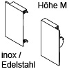 ZI7.0MI0 Vorderstück-Set für Innenauszug M, inox Fronthalter (li/re) LBX Innenschub M, IN