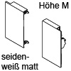 ZI7.0MS0 Vorderstück-Set für Innenauszug M, seidenweiß Fronthalter (li/re) LBX Innenschub M, SW