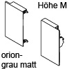 ZI7.0MS0 Vorderstück-Set für Innenauszug M, oriongrau Fronthalter (li/re) LBX Innenschub M, OG