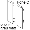 ZI7.2CS0 Vorderstück-Set für Innenauszug C mit Einschub, oriongrau Fronthalter (li/re) LBX pure / free Innenschub C, OG