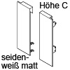 ZI7.2CS0 Vorderstück-Set für Innenauszug C mit Einschub, seidenweiß Fronthalter (li/re) LBX pure / free Innenschub C, SW