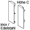 ZI7.3CI0 Vorderstück-Set für Innenauszug C mit Reling, inox Fronthalter (li/re) LBX pure / free Innenlade C + Rel., IN